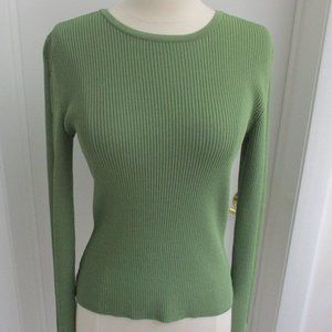Evie Long Sleeve Green Sweater